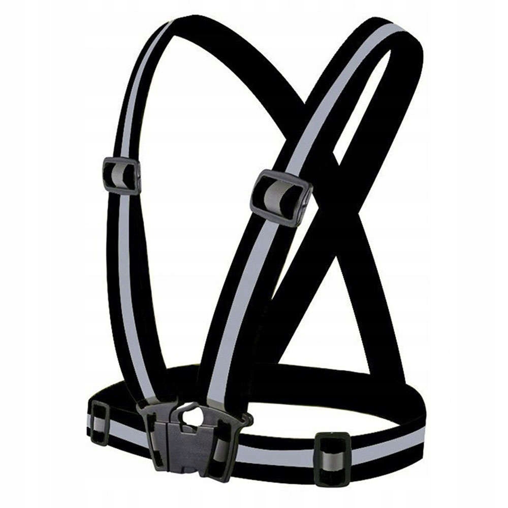 SZELKI ODBLASKOWE UNIWERSALNE KAMIZELKA CZARNE