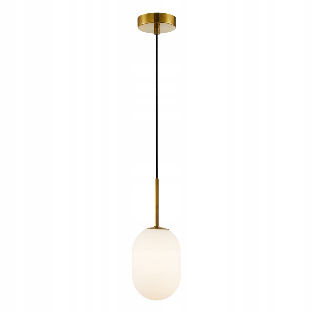 Závěsná lampa zlatá Alias E14 bílé stínidlo elegantní, krásná, módní do obývacího pokoje