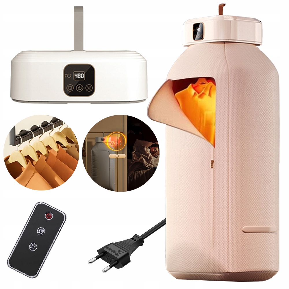 Levně Elektrická Sušák Prádla 600 W, Přenosná, Skládací, Uv, 2 Režimy S Časovačem