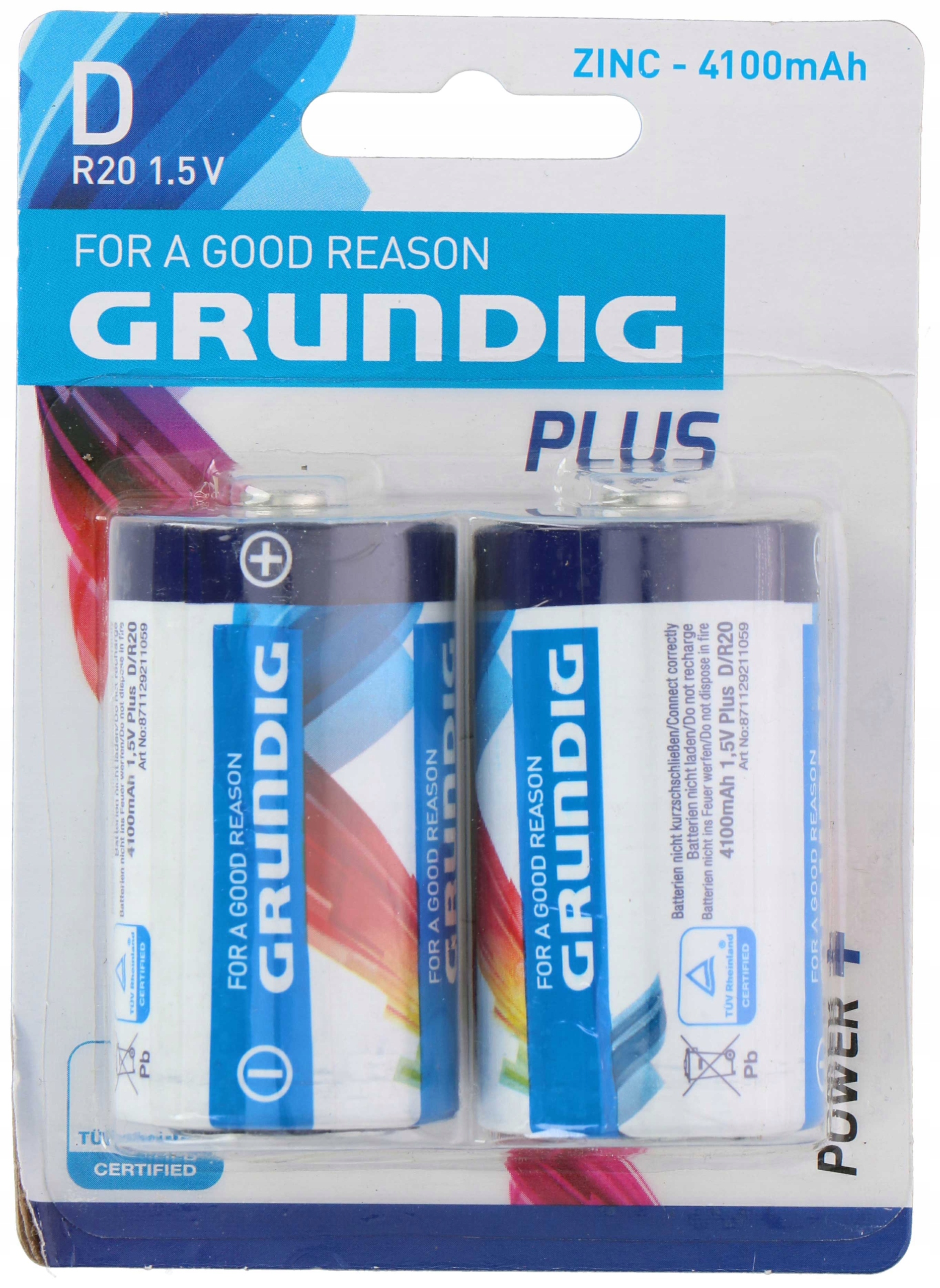 

Grundig Baterie D R20 4100 mAh 1,5V 2 szt.