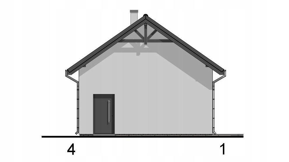 PROJEKT BUDYNKU GOSPODARCZEGO G61 Spad dachu dach dwuspadowy