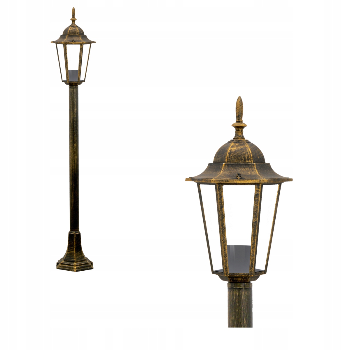 Lampa zewnętrzna Liguria stojąca 1m, kolor patyna 1xE27 IP43 Goldlux