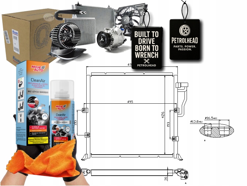 Kondenzátor Klimatizace Bmw 3 (E36) Z3 (E36) 1.6-3. #Petrolhead Pro+ Kit9