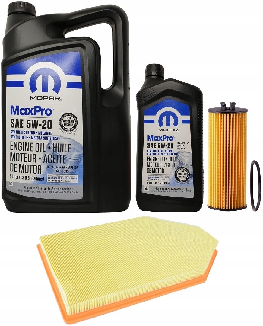 MOPAR 5W20 6L + FILTRY CHRYSLER 300 3,6 2013
