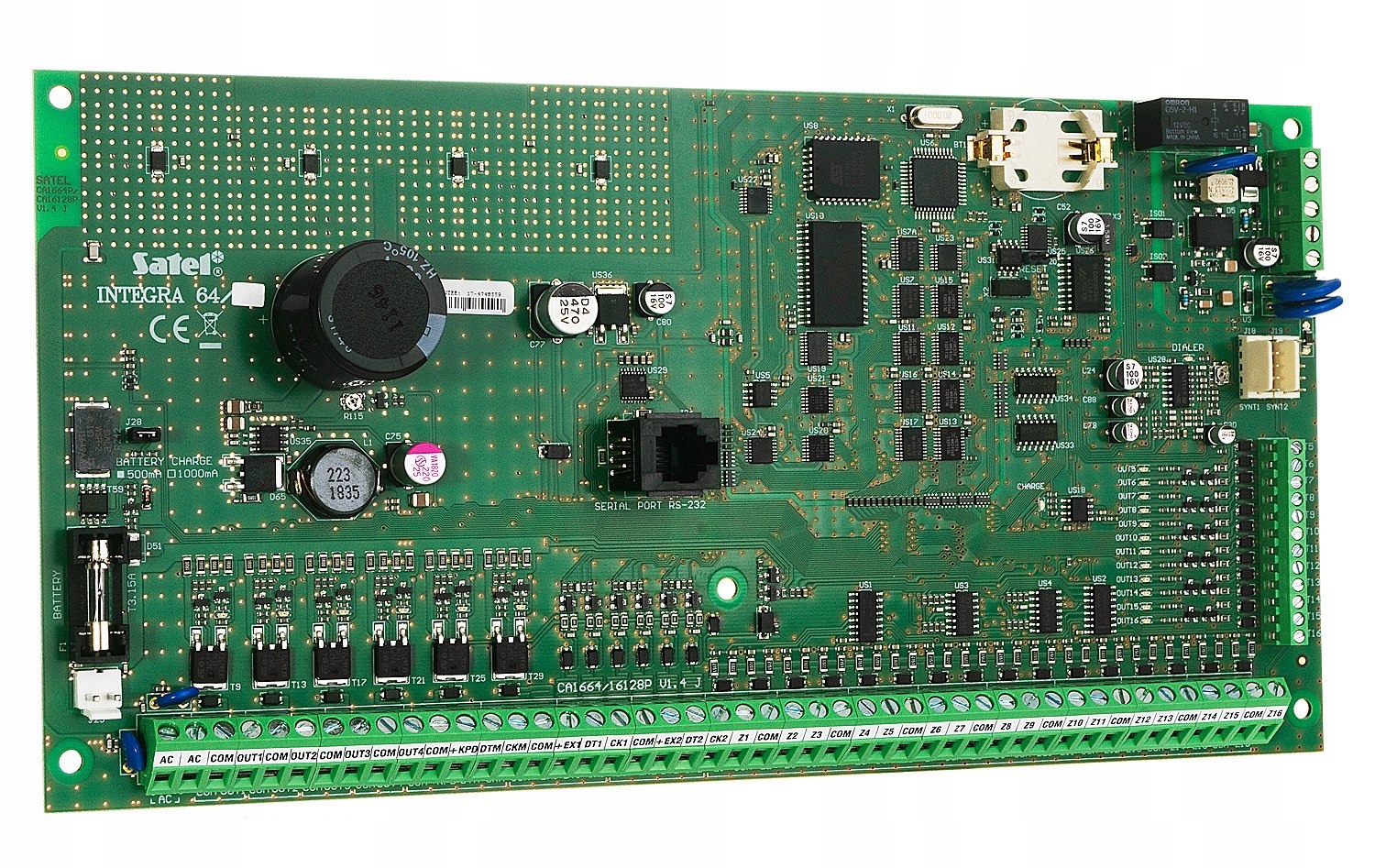 Płyta główna centrali alarmowej 16 do 64 wejść