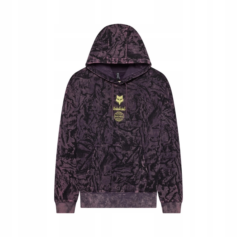 Mikina S Kapucňou Fox Image Print Oversized Fleece Po Plum Perfect (M)