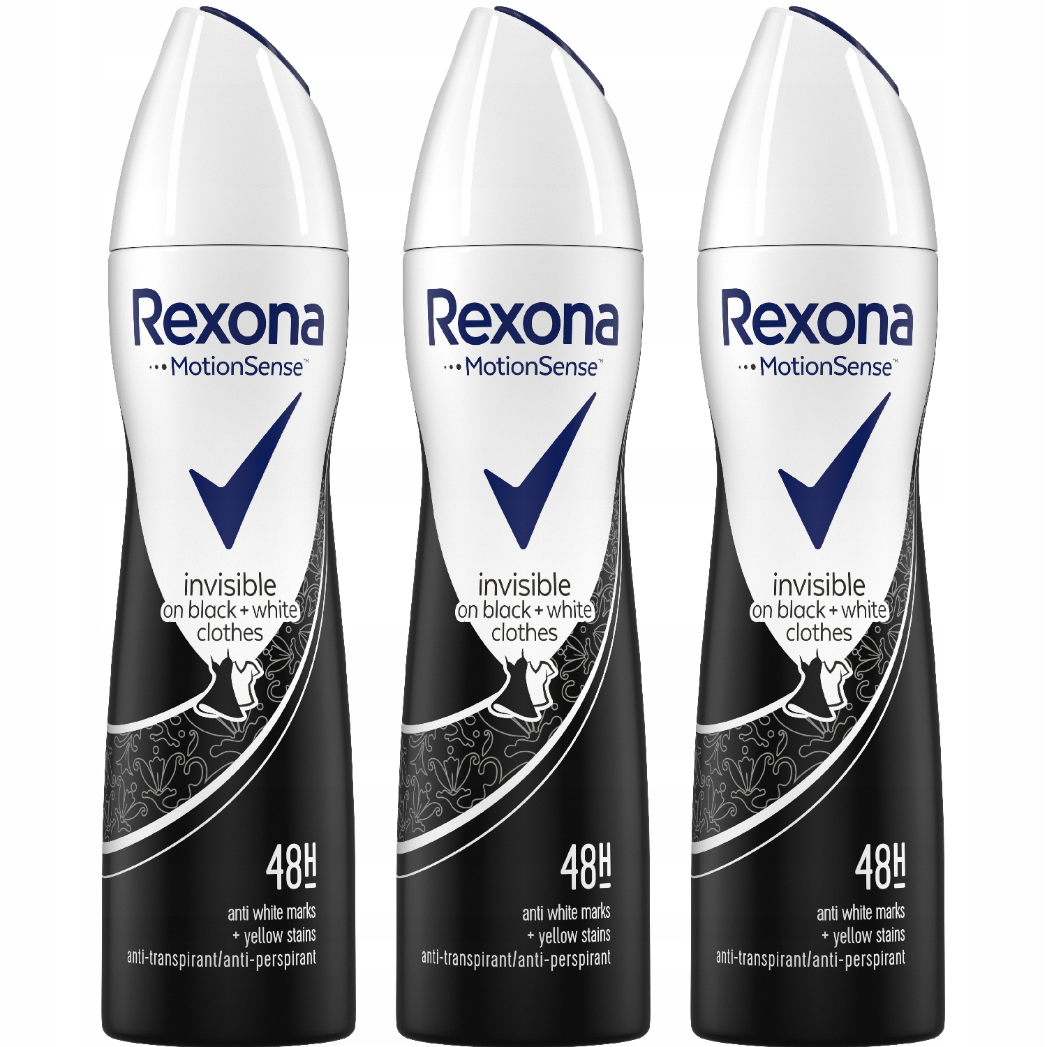 

Rexona Invisible Antyperspirant w sprayu 3x 150 ml