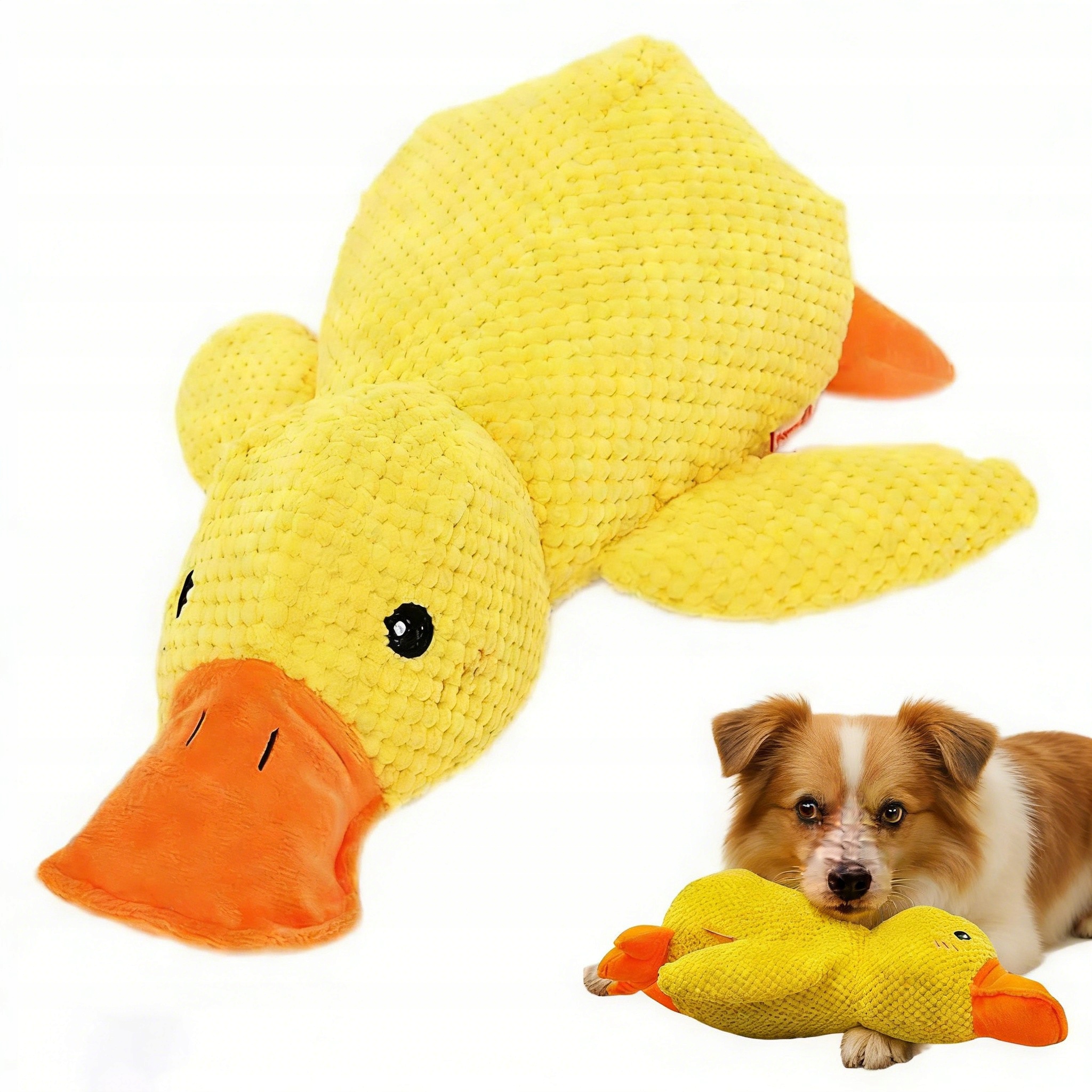 Velká Interaktivní Hračka Pro Psy Kachna Mazlíček Bez Pískání 45x38x17 CM