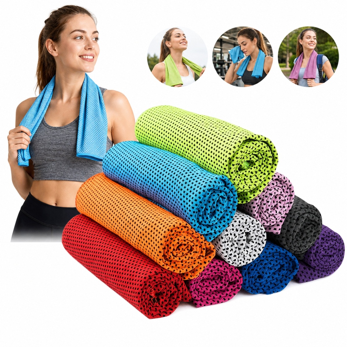 2026 Nowy Ręcznik Chłodzący Cool Towel Siłownia Fitnes 30x80CM
