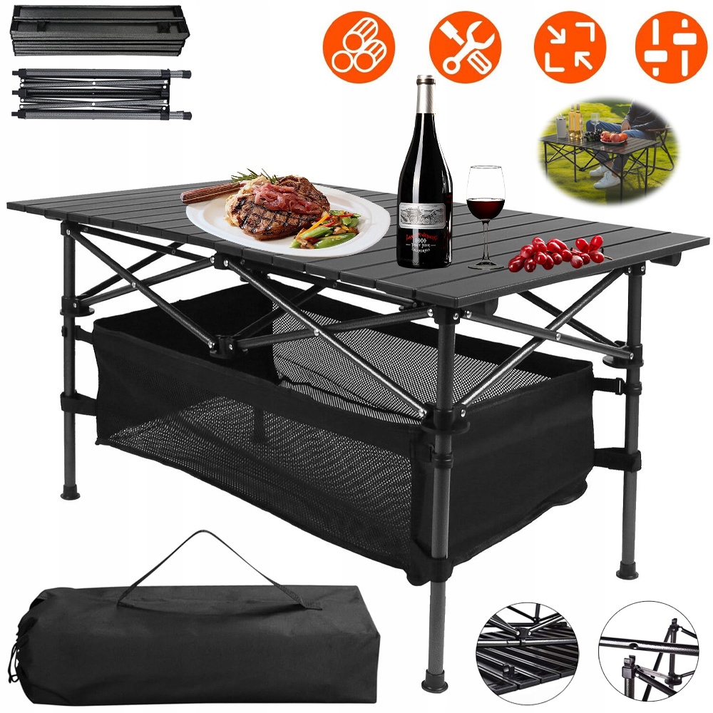 Stół Składany Wędkarski Cateringowy Turystyczny Stolik Rozkładany Na Taras