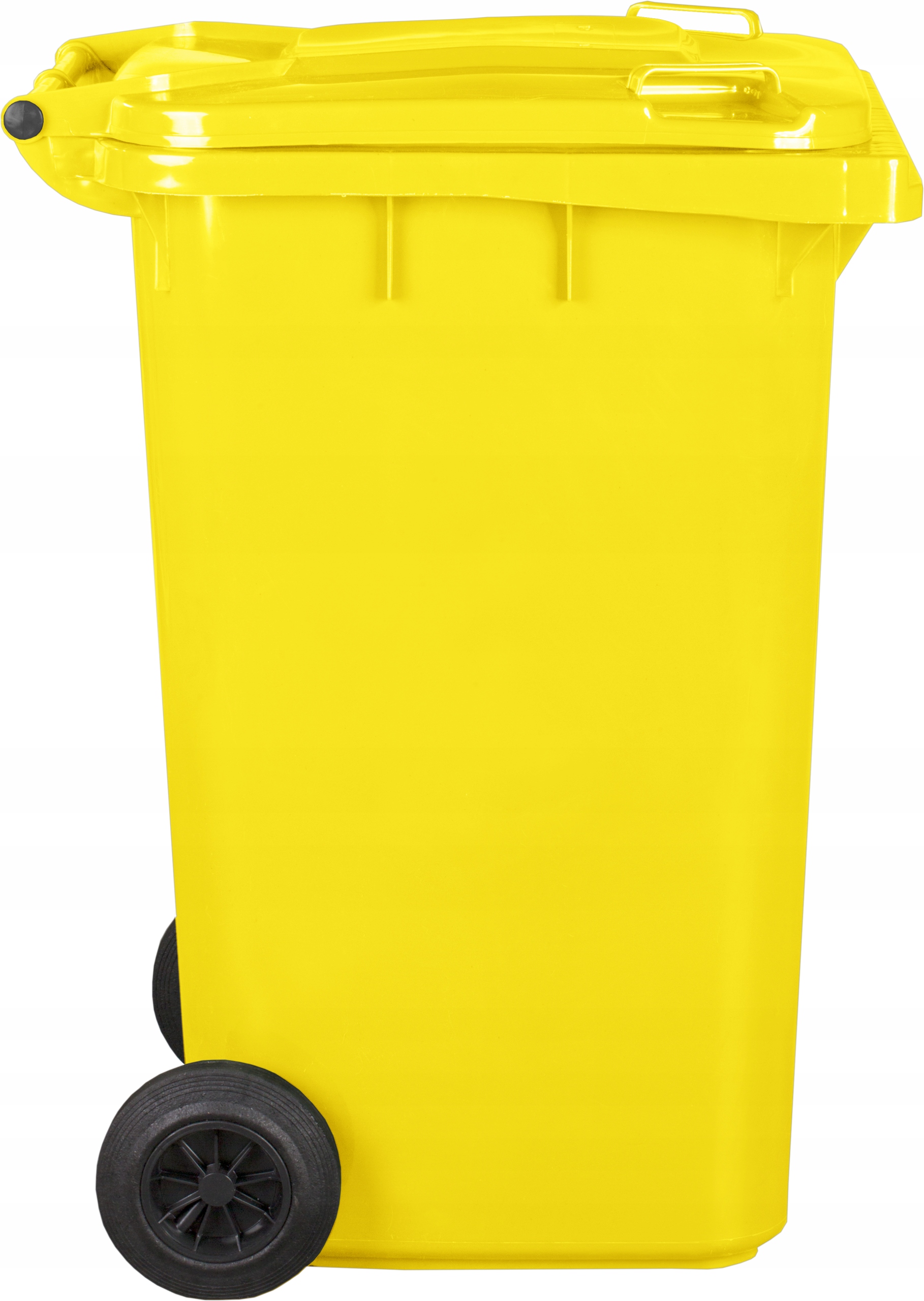 KOSZ POJEMNIK NA ŚMIECI ODPADY 240L ŻÓŁTY PLASTIK Głębokość produktu 73.2 cm