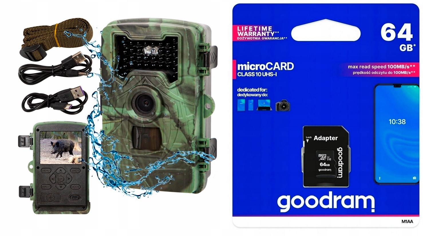 Blow KM200 Lovecká kamera Fotopast IP66 LCD 64GB karta