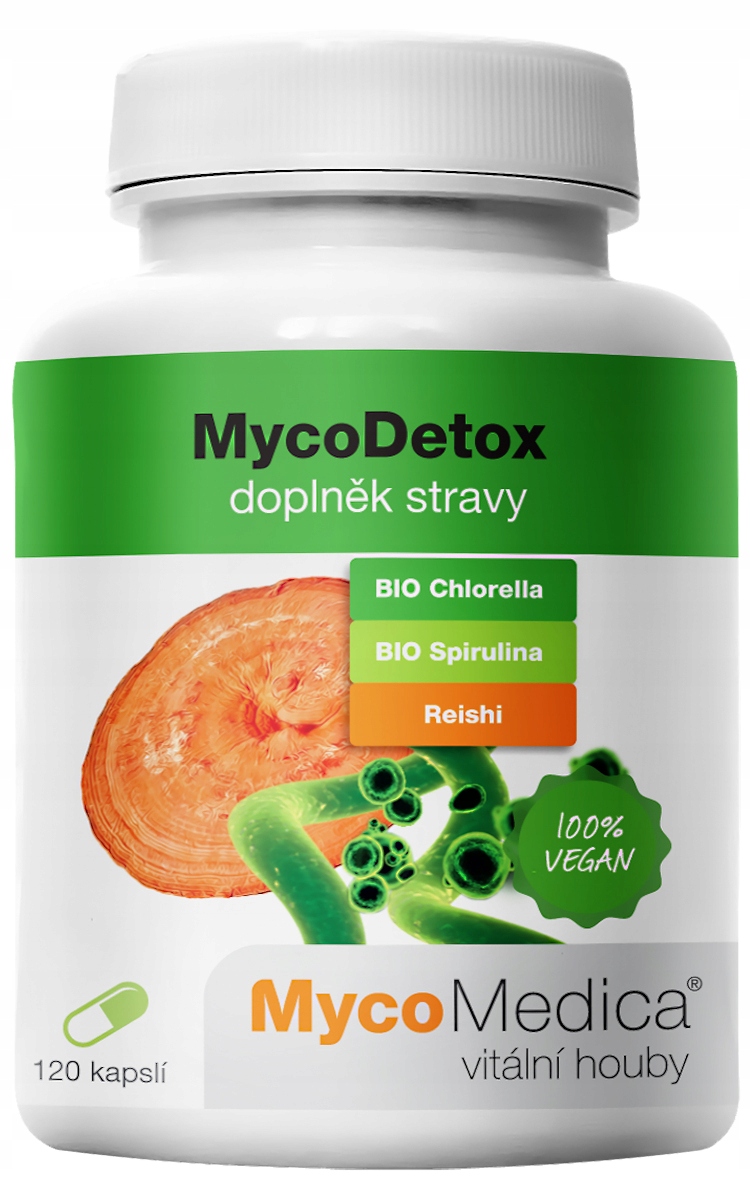 MycoMedica - MycoDetox | Reishi + Chlorella + Spirulina + Acerola | 120 kap