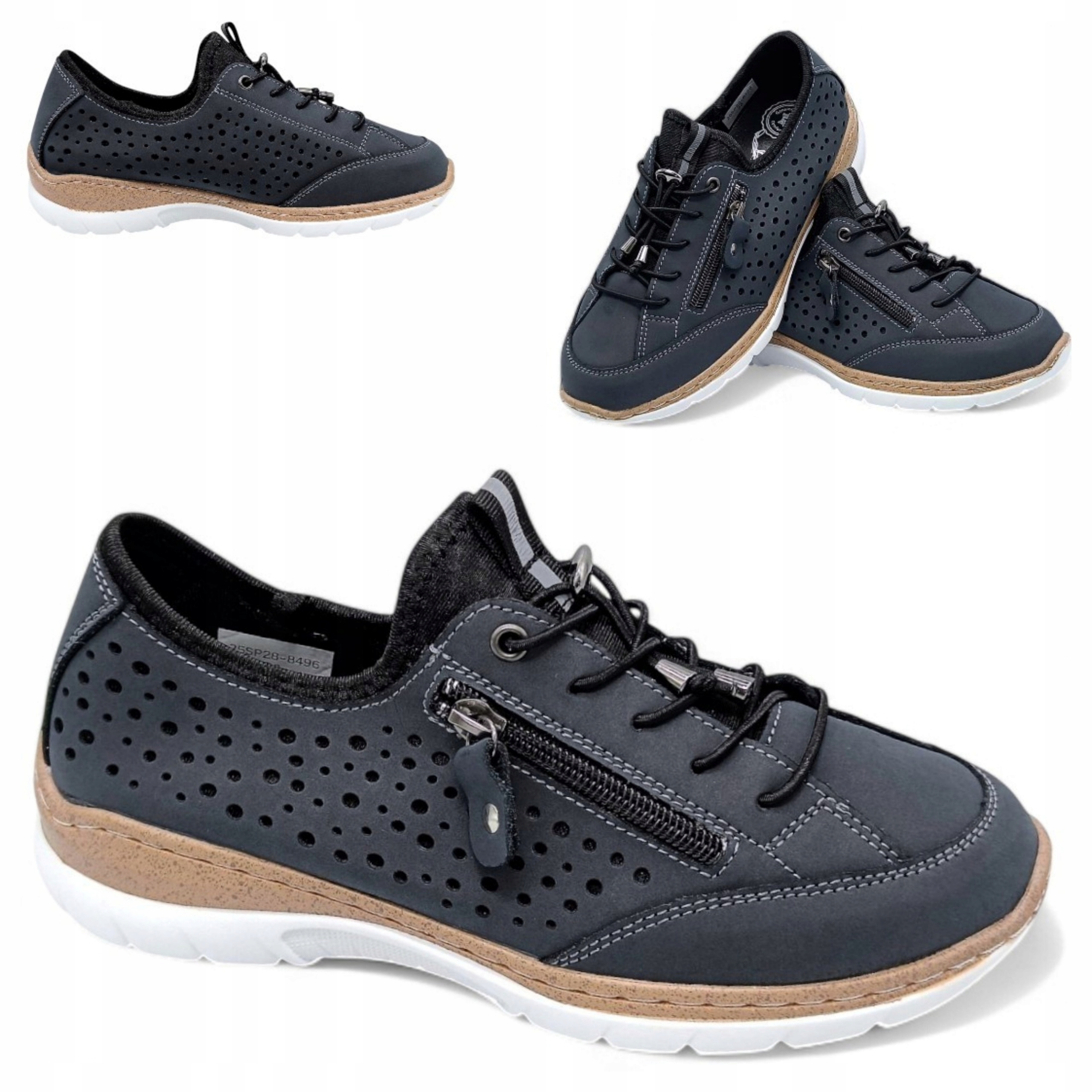 Dámské kožené polobotky 36 Pohodlné nazouvací boty Lehké léto jaro Evento