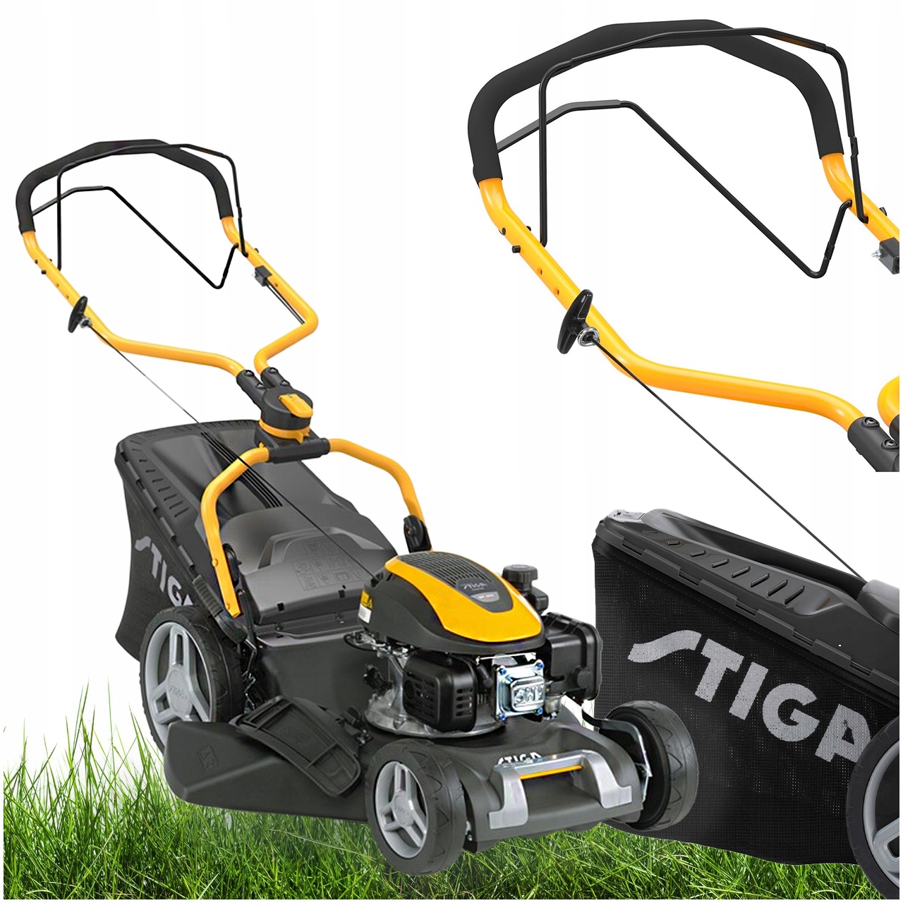 Kosiarka Spalinowa Z Napędem Stiga Combi 748 S Rozrusznik Ręczny 4w1 Zestaw