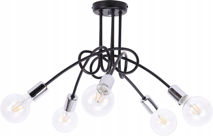 Moderné centrálne osvetlenie v obývacej izbe jedálni Edison, chrómované