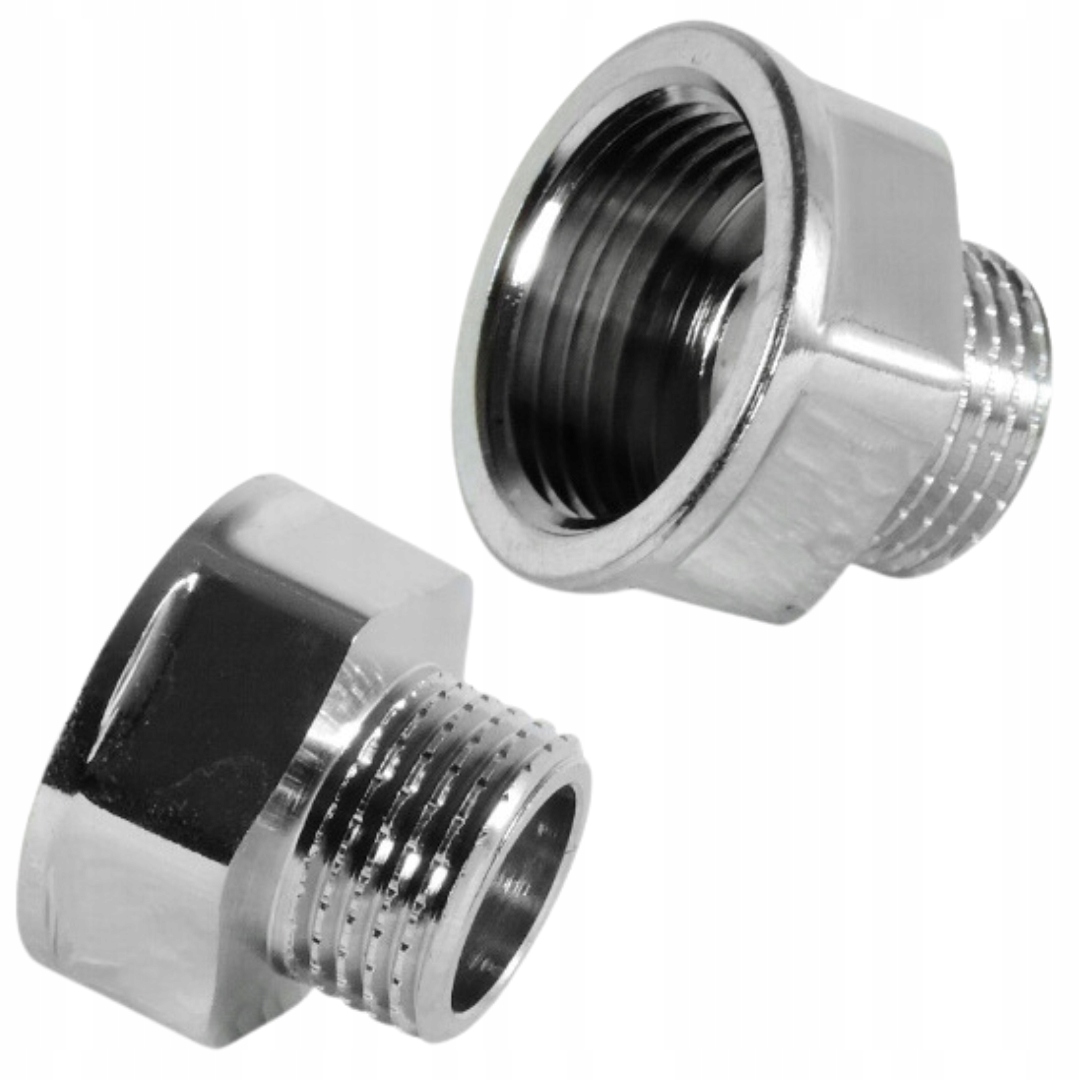 PRZEDŁUŻKA WYDŁUŻKA ZWĘŻKA REDUKCYJNA CHROMOWANA GW 3/4x1/2 GZ DŁUGOŚC 15mm