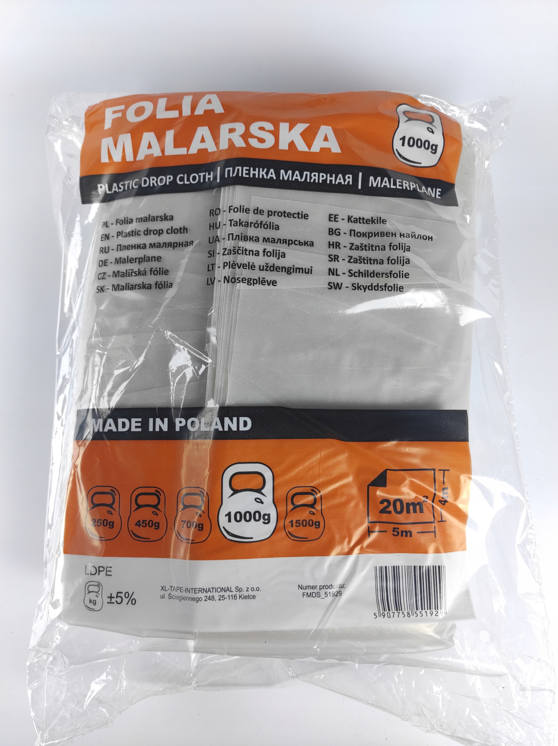 

Folia malarska Blue dolphin 4 m x 5 m 100 µm