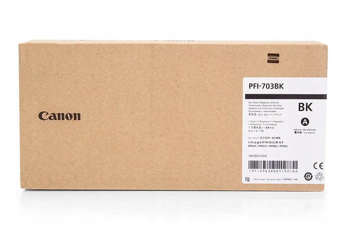 Atramentová náplň Canon PFI-703 PFI703 Black 2963B001 iPF810 iPF815 iPF820 Originál