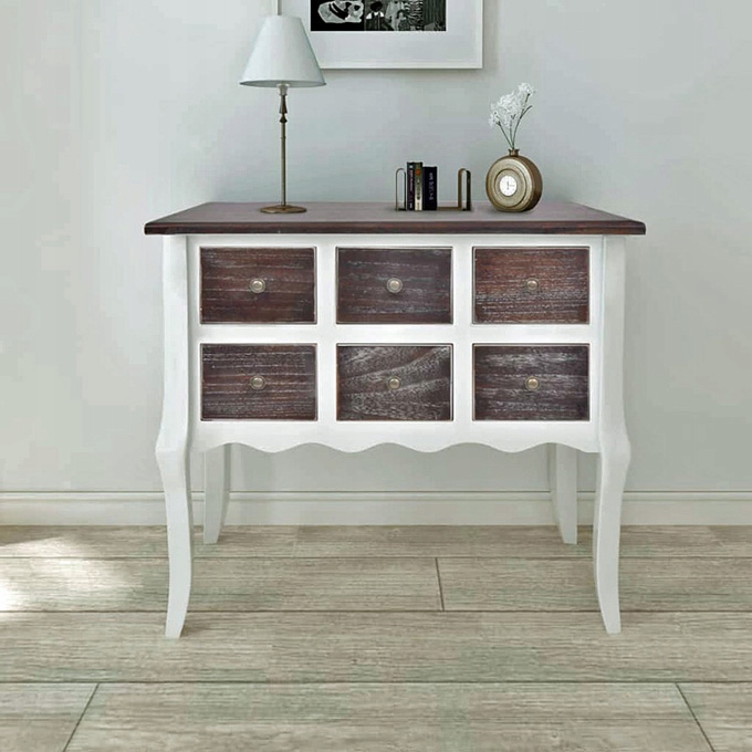 KONSOLA DO PRZEDPOKOJU BIAŁA Z SZUFLADAMI VINTAGE Marka Elior