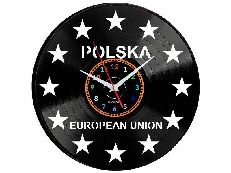 Evropská Unie, Polská Dekorativní Nástěnná Hodiny, Moderní Vinylová Deska