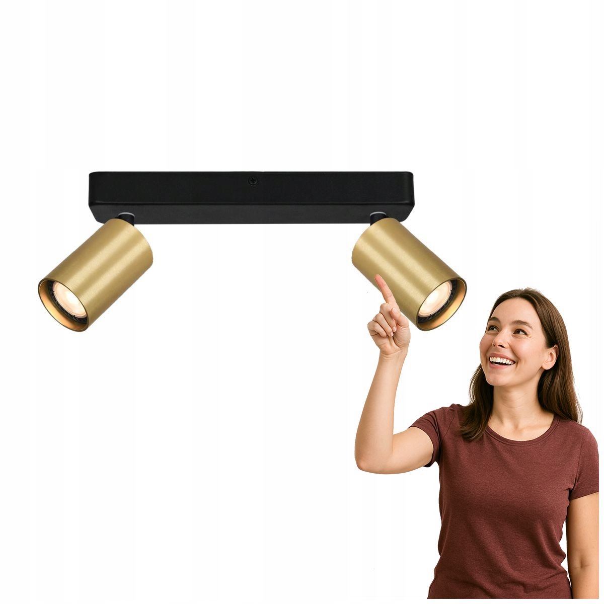 Spotová reflektorová lampa Nesto SPL-23436-2-BK-GD Italux