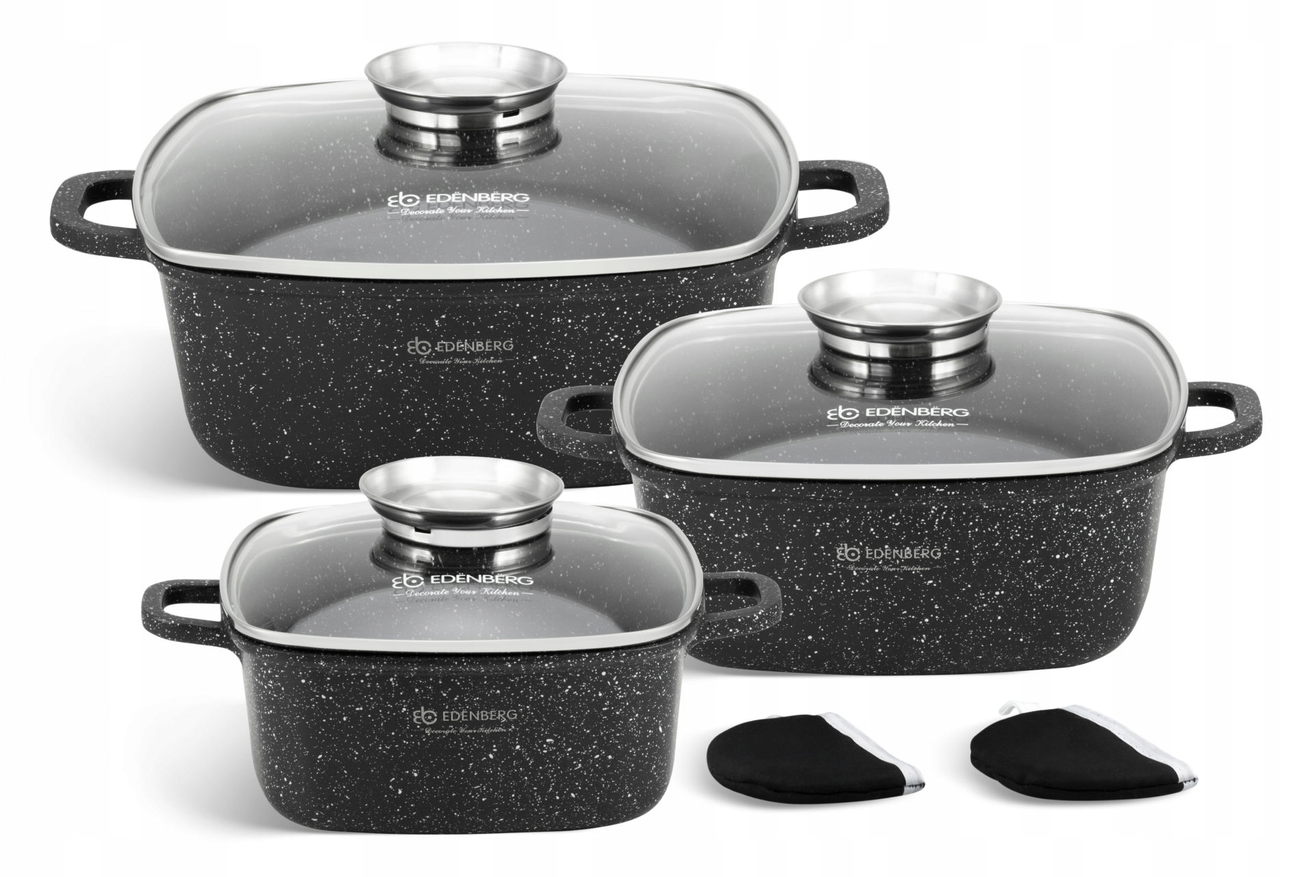 Súprava Hrncov 6 Ks Indukcia Plyn Edenberg Pots Set