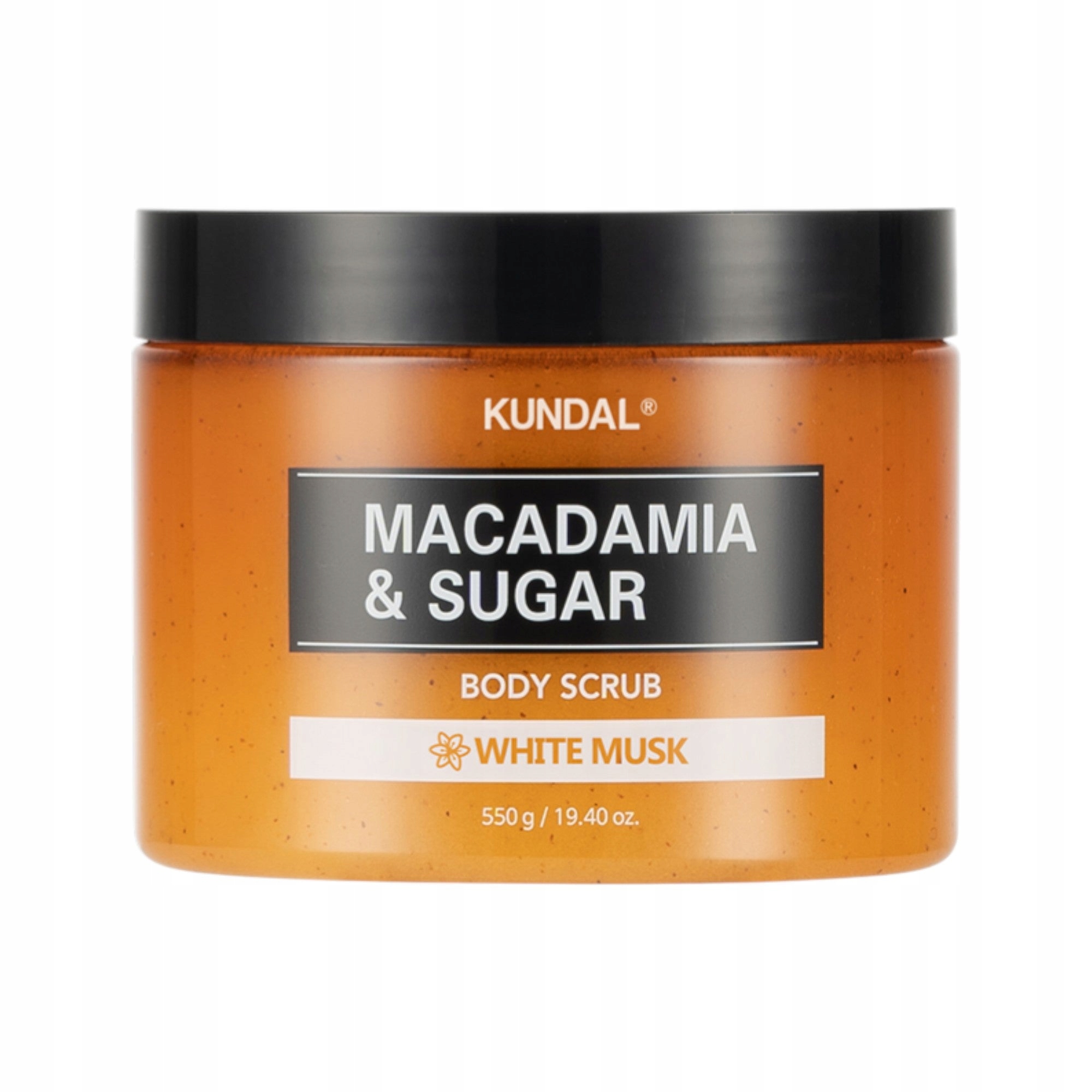 Kundal Macadamia & Sugar Body Scrub Cukrový peeling White Musk 550 g