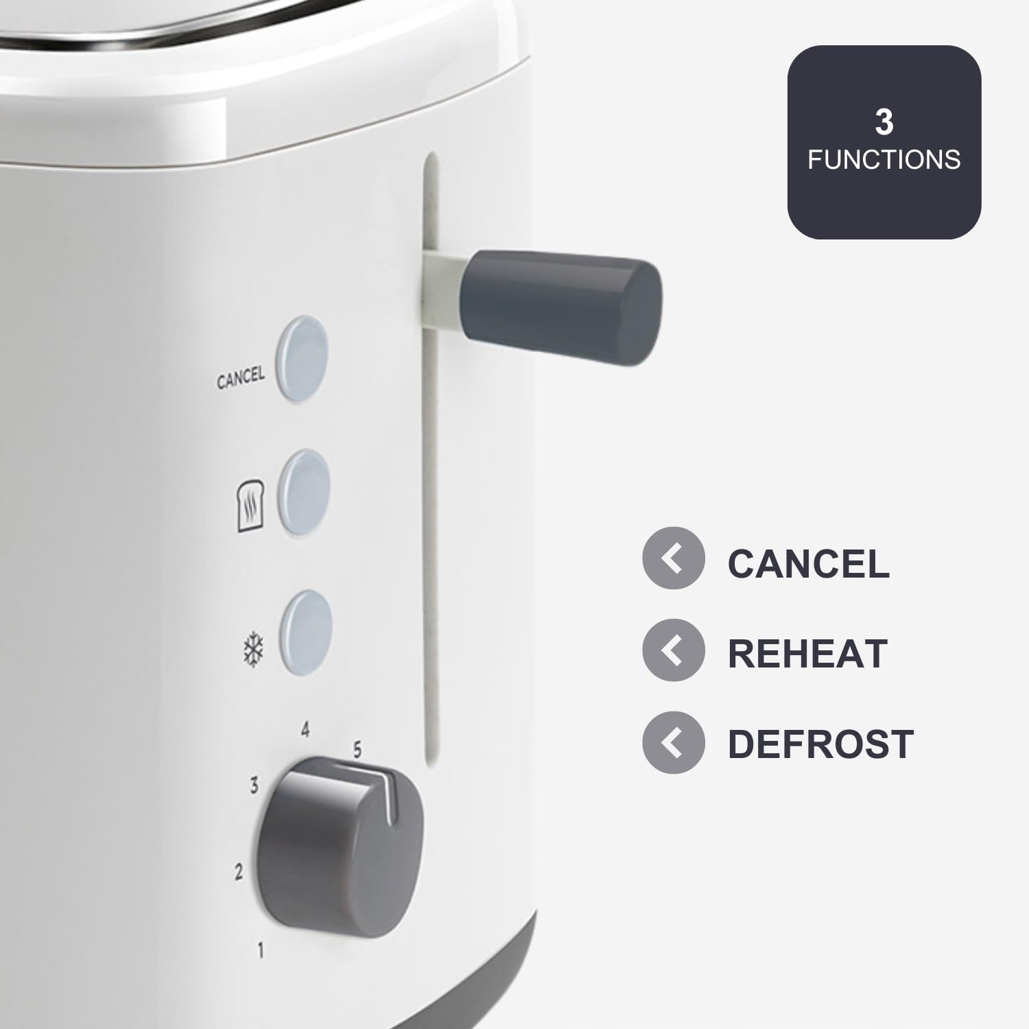 BLACK+DECKER Toster 820W, 2 Komory, 7 Stopni, Automatyczne Centrowanie — miniatura 2