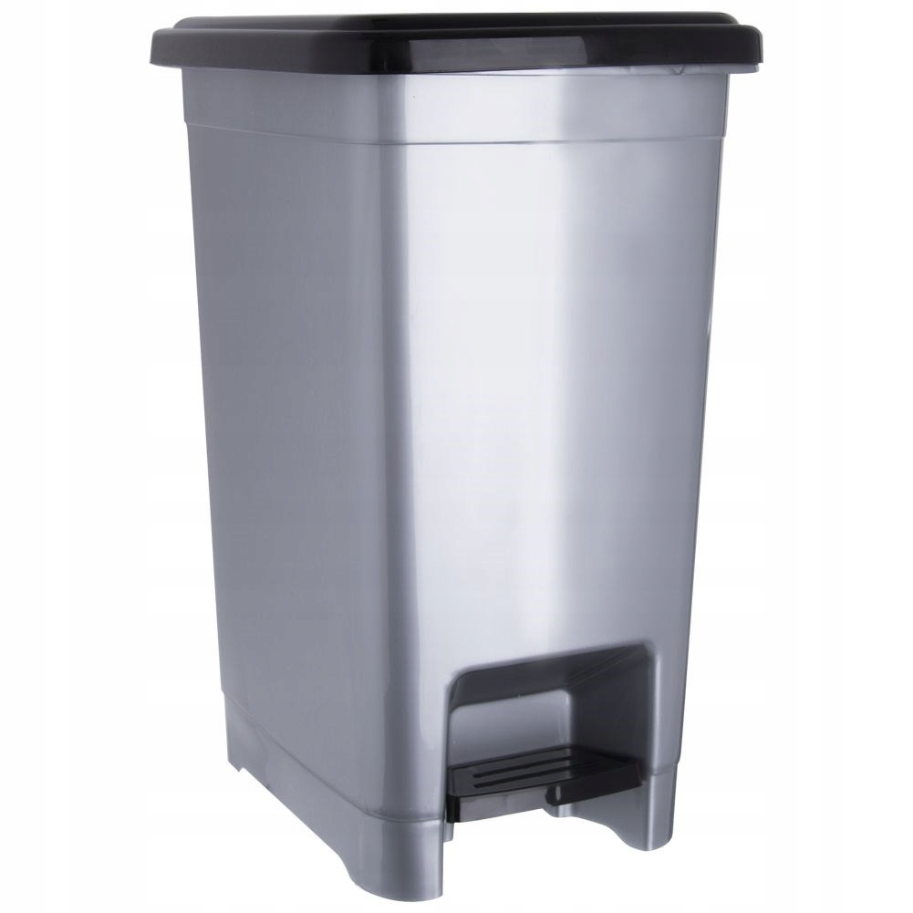 Odpadkový koš s pedálovým víkem, úzký, prostorný, 25 l