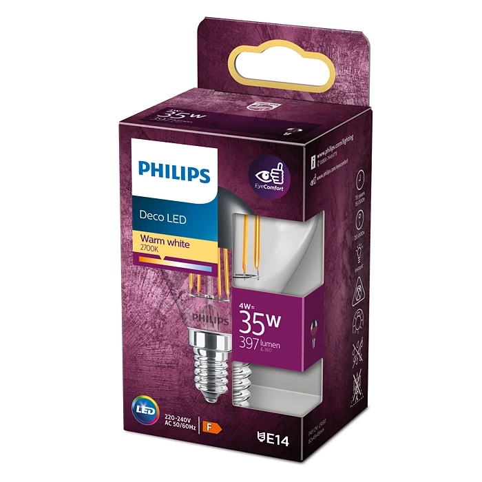 

Żarówka lustrzana E14 Philips Led 4W 35W Deco