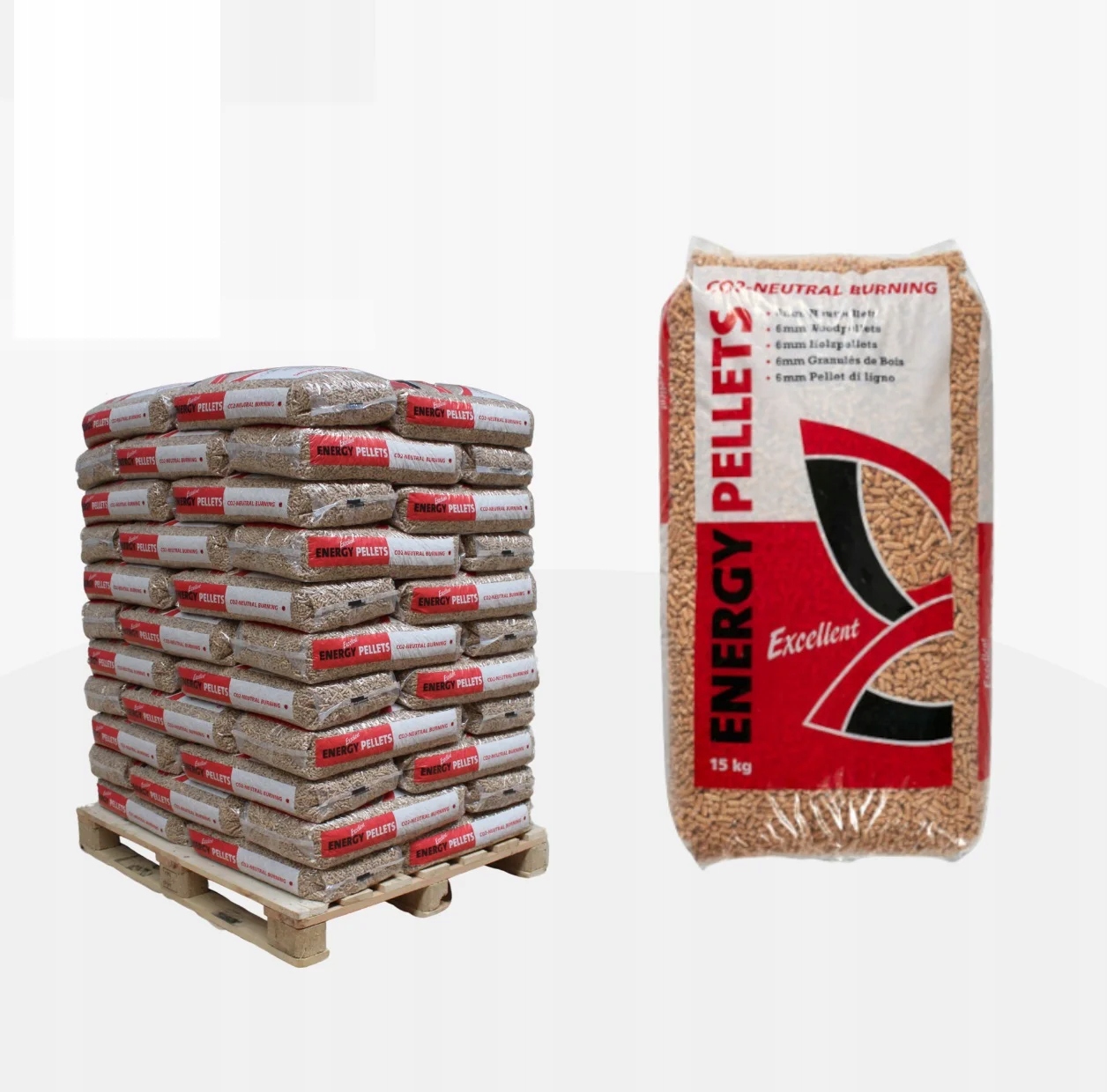 Pellet EXCELLENT czerwony ENplus A1 Stan opakowania oryginalne