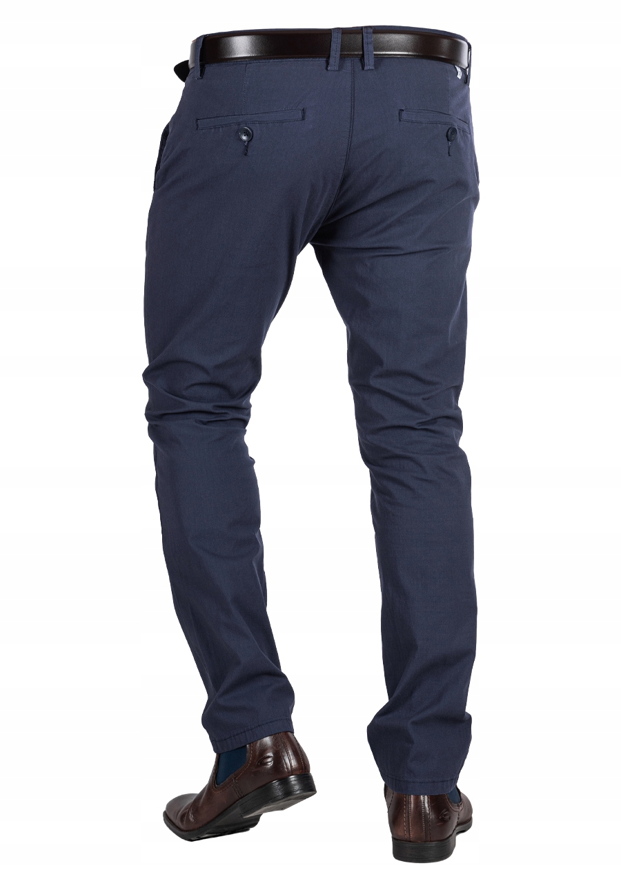 Spodnie granatowe CHINOSY materiałowe ROBIN r.34 Rozmiar 34