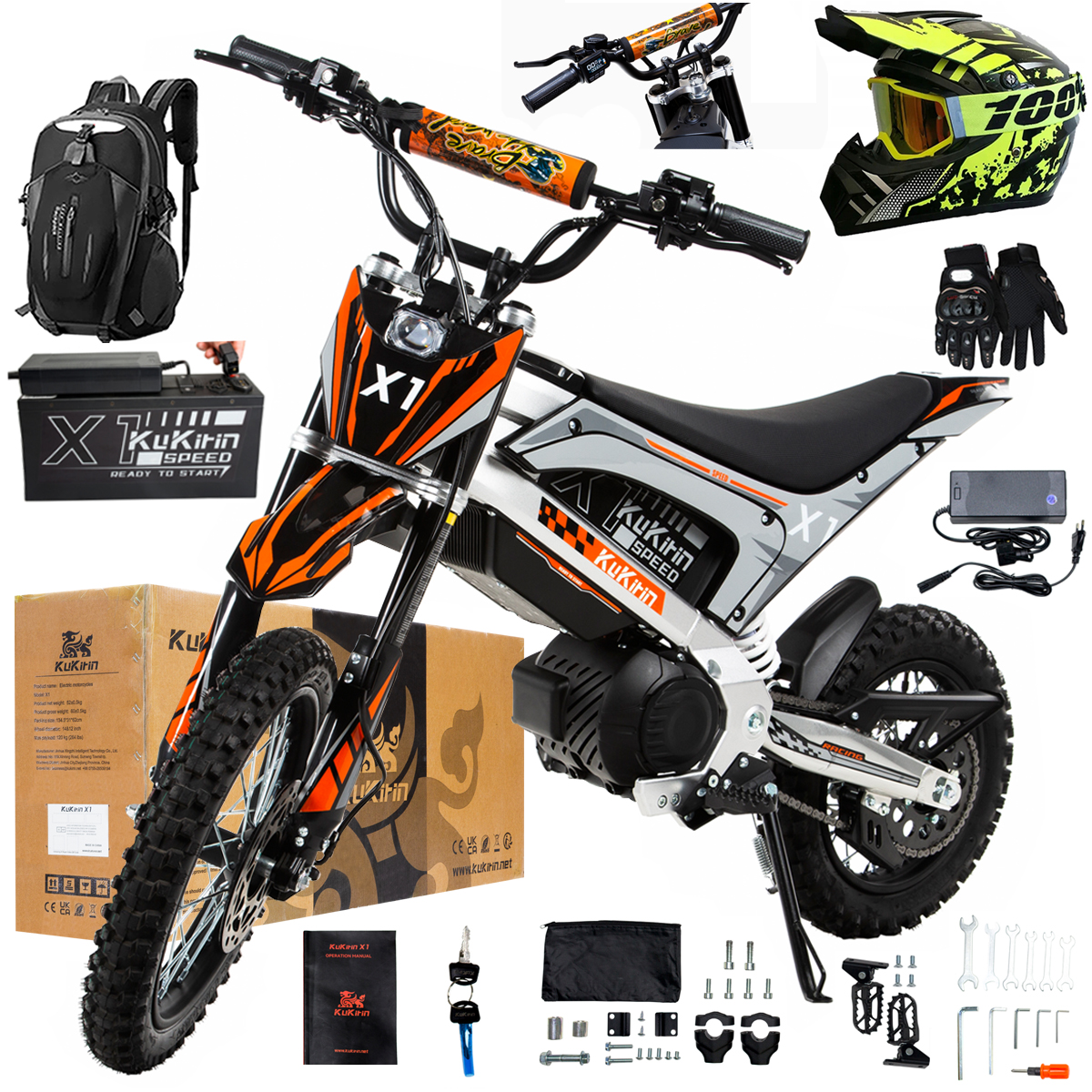 Kukirin X1 2026 Nové terénní elektrické vozidlo 2000W50KM/H 48V20.8Ah 14''