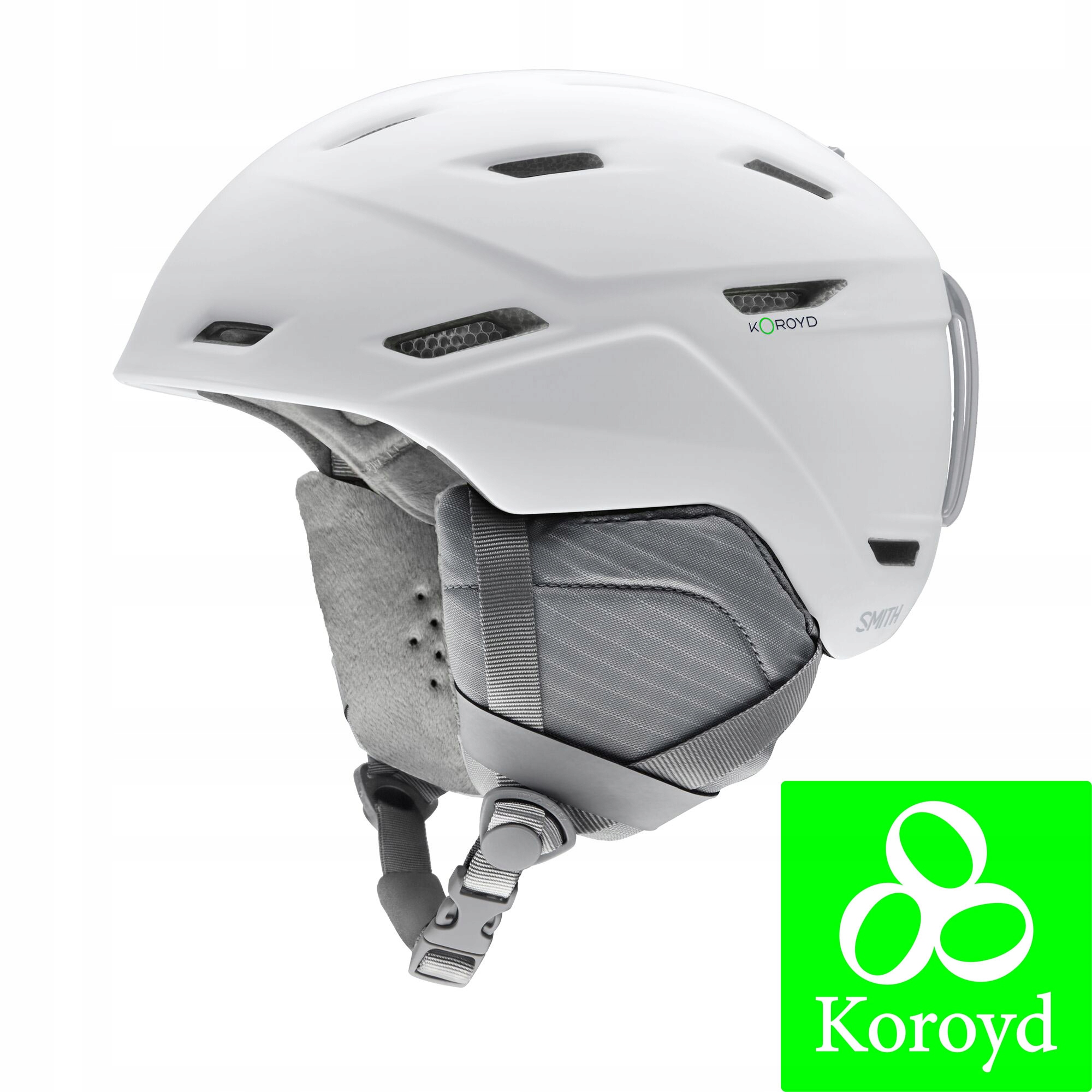 Smith 2025 Kask Damski na narty snowboard Mirage white biały Koroyd S 51-55