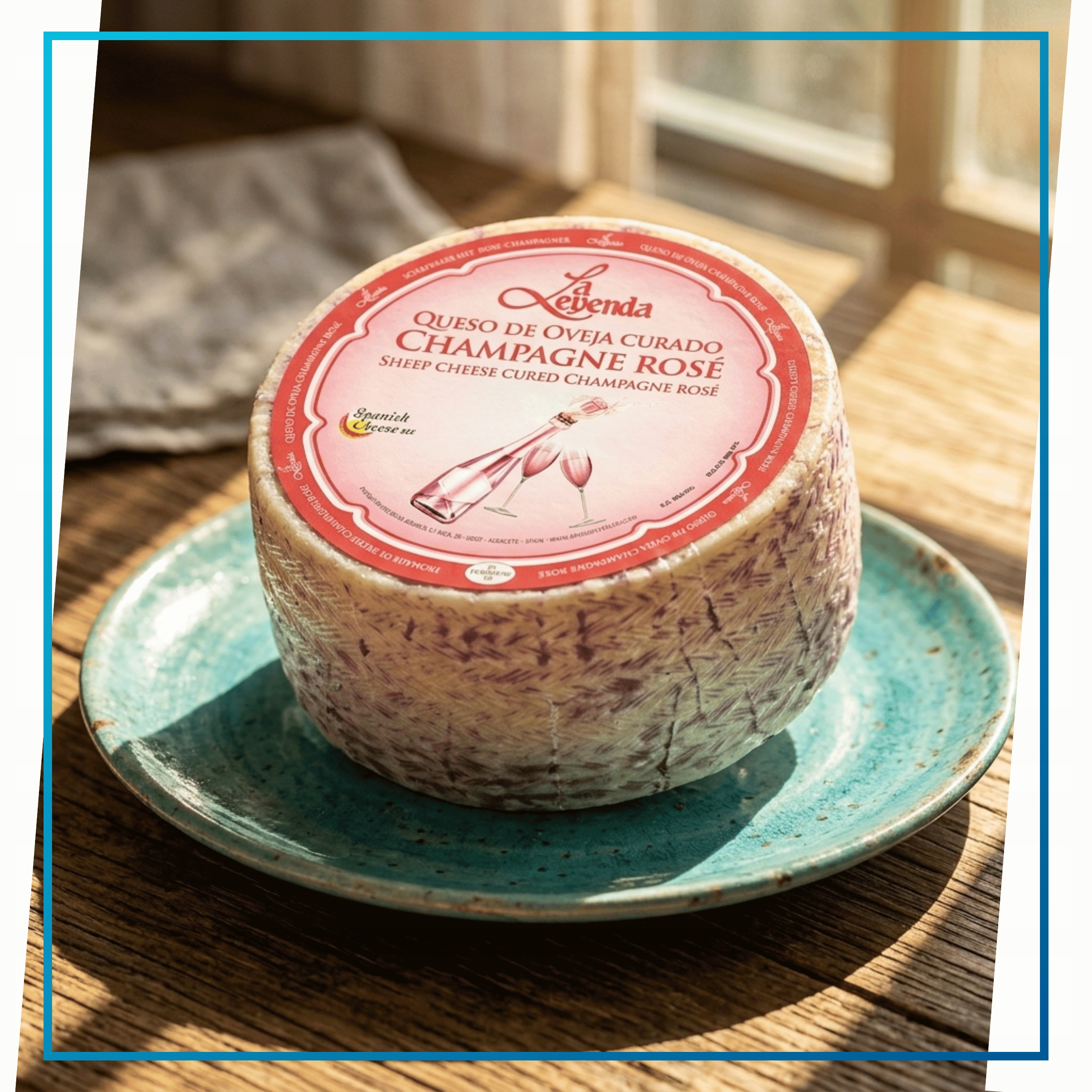 Hiszpański Ser La Leyenda Owczy Z Różowym Szampanem 300g Flomaro