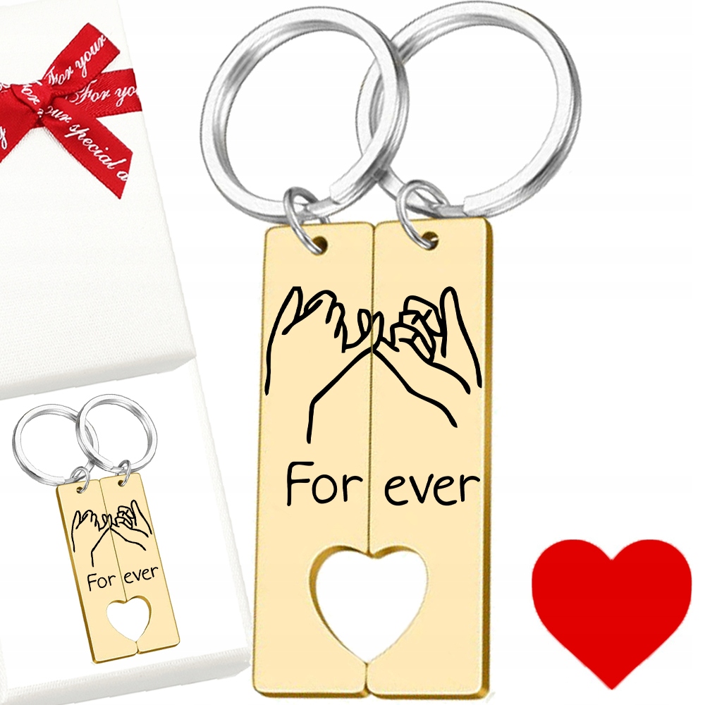 

Dwa Złote Breloczki Dla Pary Grawer