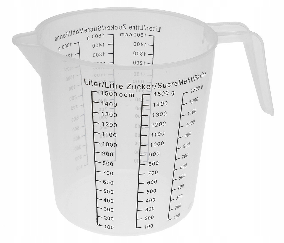 

Kubek Miarka Kuchenna z Podziałką 1,5l 1,5kg 3499