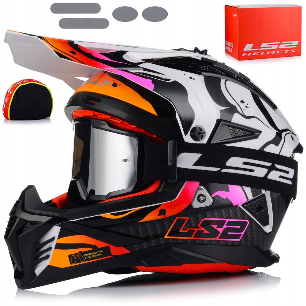 Motocyklová Prilba LS2 MX708 Fast II Okuliare Ľahká Enduro Krossová Štvorkolka