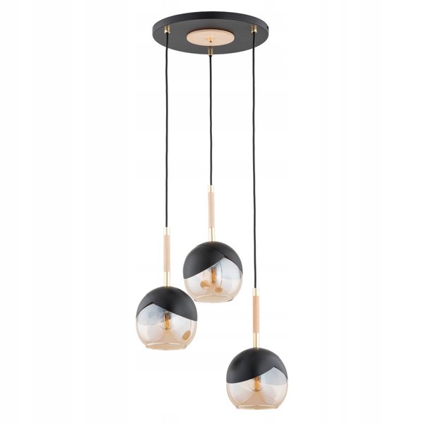 Kolotočový lustr Miltona Černý & Zlatý, závěsné medové ozdoby do ložnice