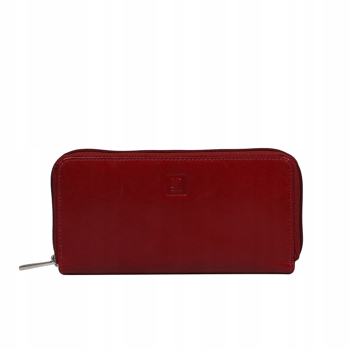 Portfel damski czerwony skórzany elegancki pojemny