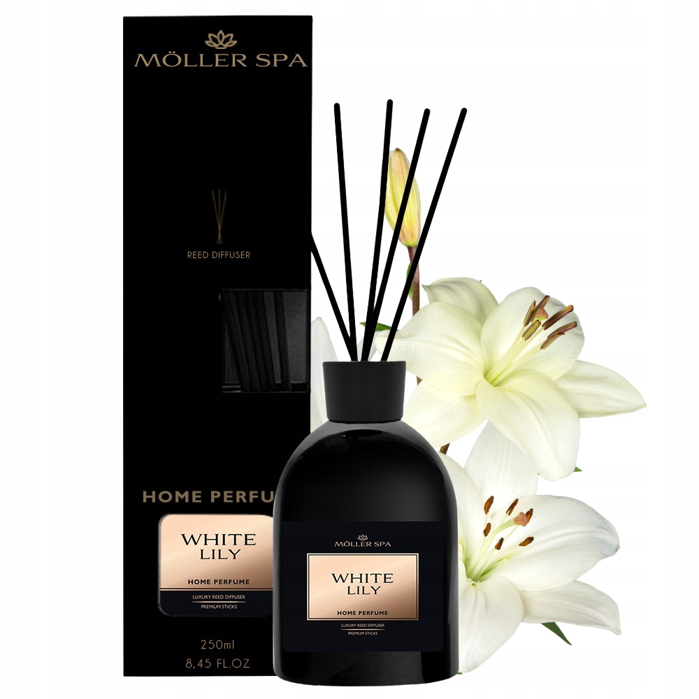 Levně Krásná Vůně Bílá Lilie Do Domácnosti Tyčinky Osvěžovač 250 ml Velká Objem