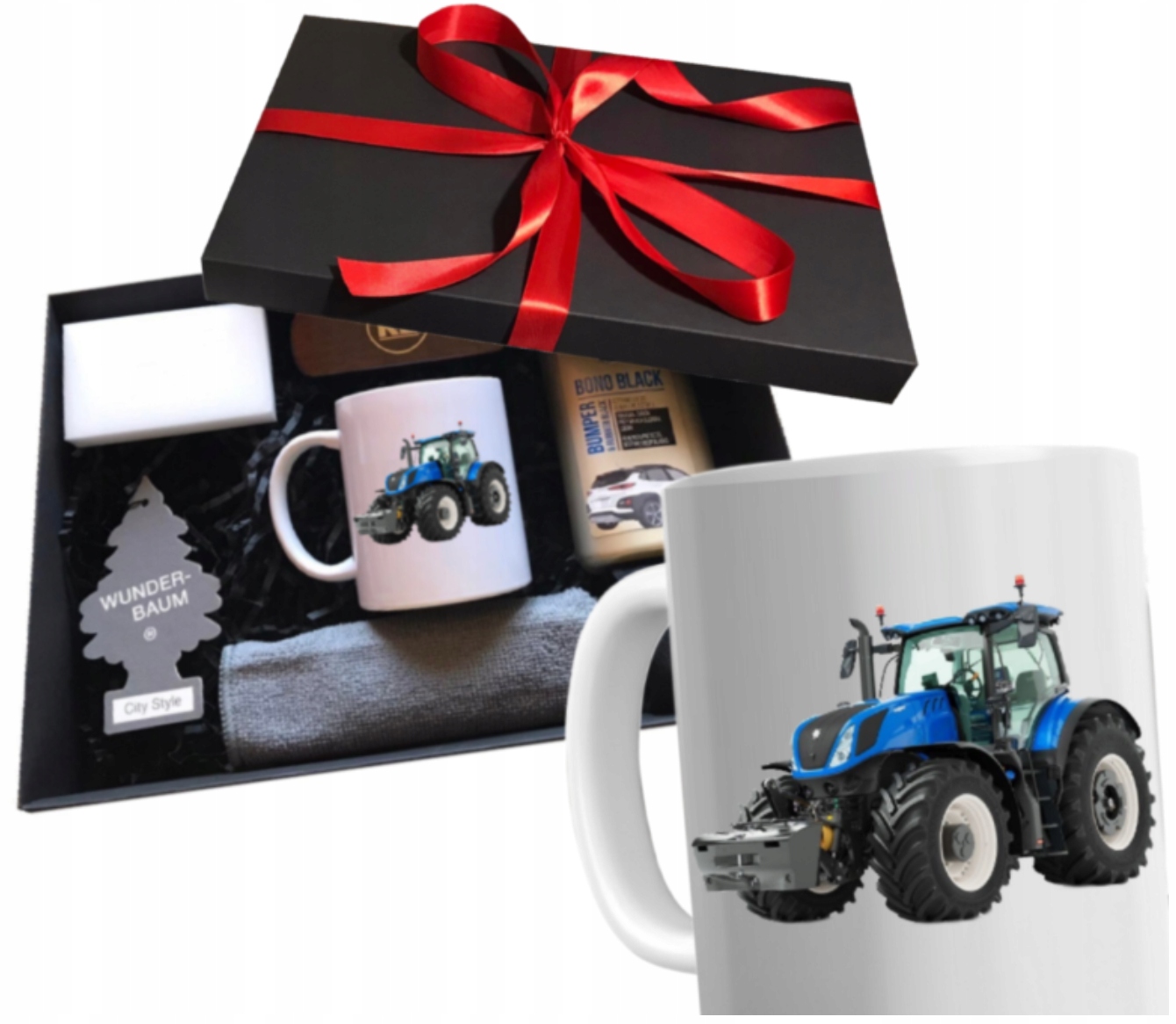 Sada dárek hrnků pro farmáře, řidiče New Holand, doplňky