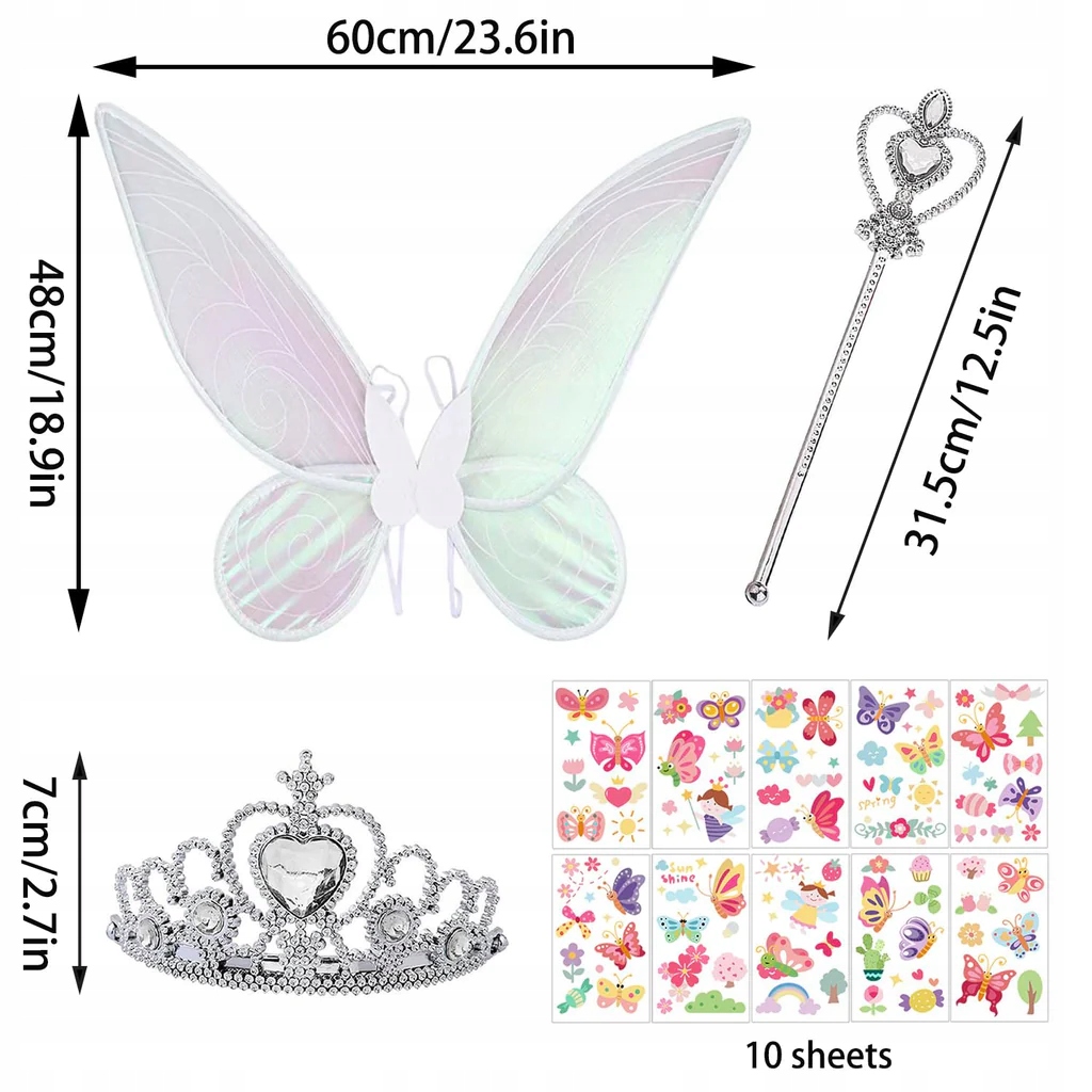 SKRZYDŁA WRÓŻKI DLA DZIECI I DOROSŁYCH + AKCESORIA EAN (GTIN) 3664331137865