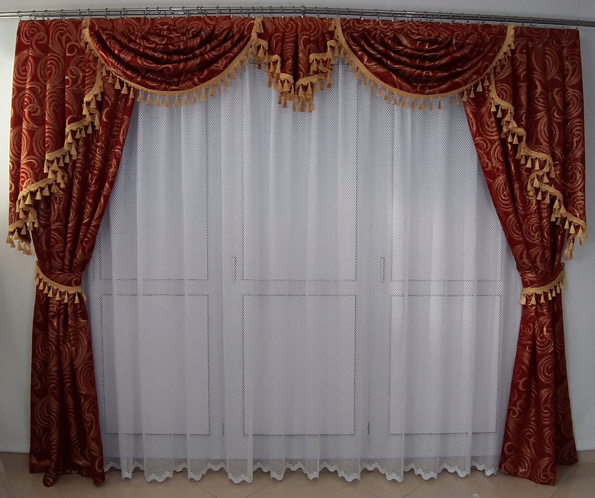 ZASŁONY,LAMBREKIN, KOMPLET 300/250 NA WYMIAR PROD