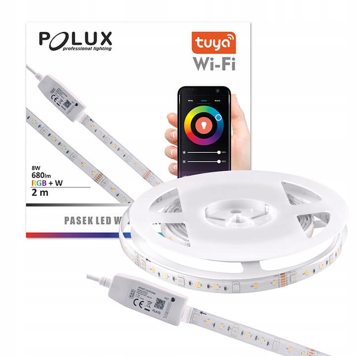 

Taśma Led Smart 8W Rgb+w IP65 Wi-Fi Tuya 2m Polux
