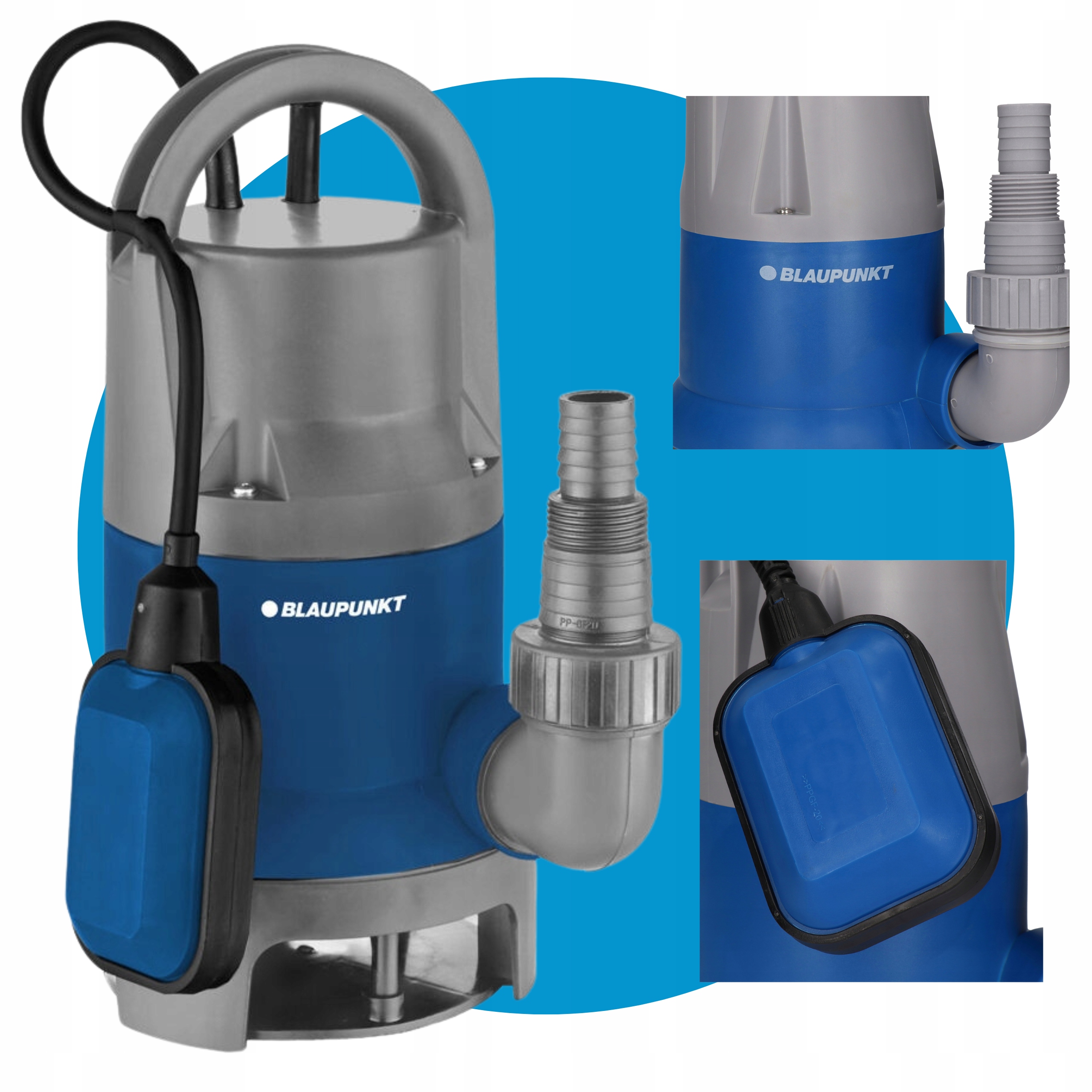 Pompa Do Wody Brudnej Czystej 400W 8000L Pływak Blaupunkt WP4001