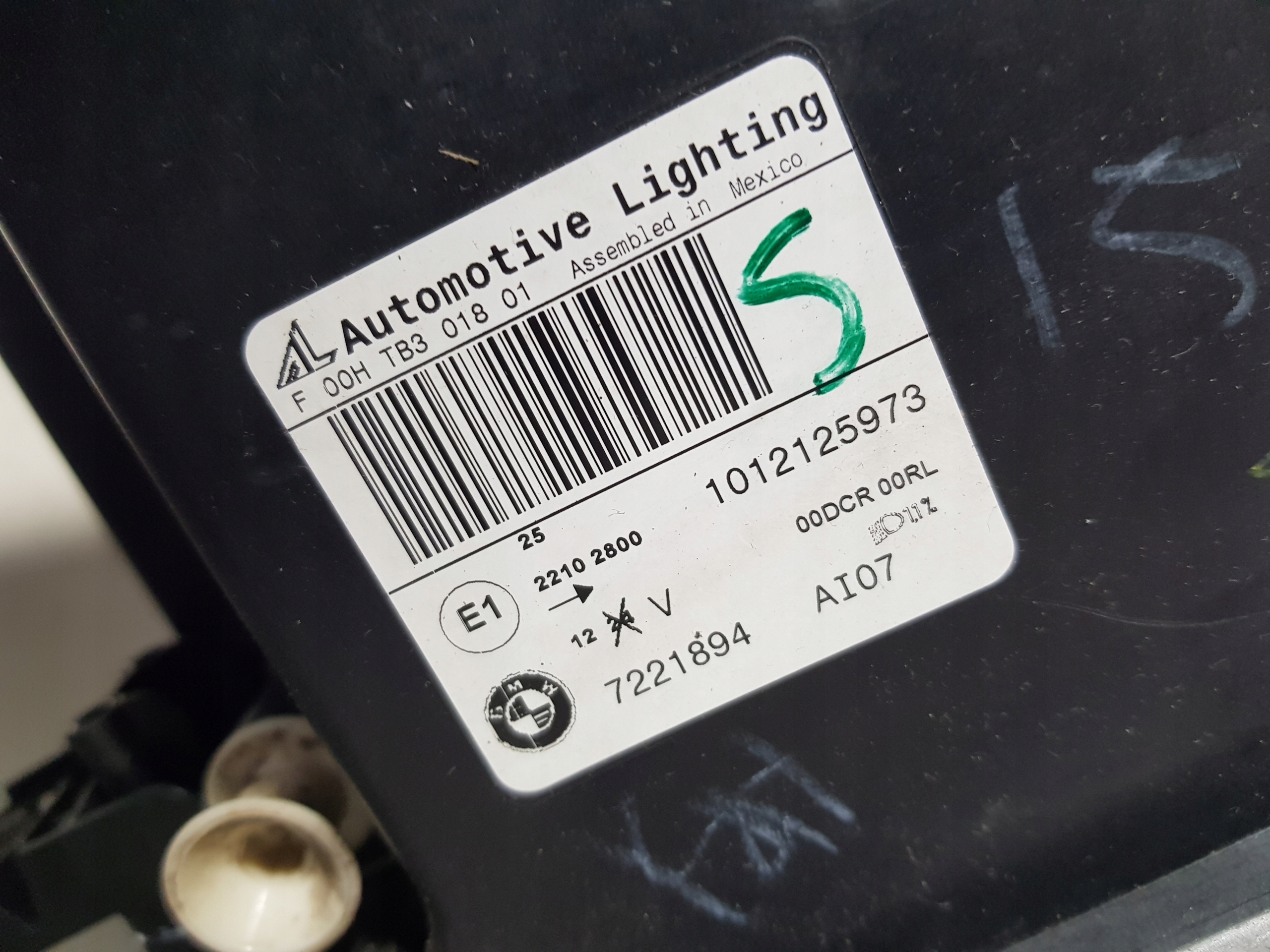 BMW X5 E70 LIFT right light front complete 7221894 UK