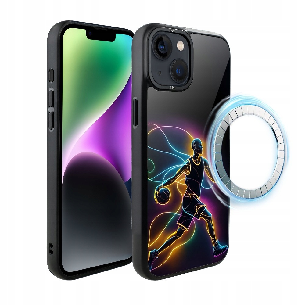 Pouzdro pro iPhone 14 Plus Ibizu DropGuard Matt s MagSafe, duch basketbalu