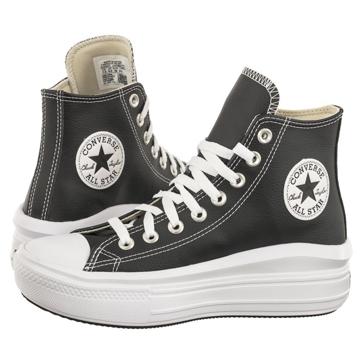 Dámské tenisky Converse Ctas Move Hi Černé kožené A04294C